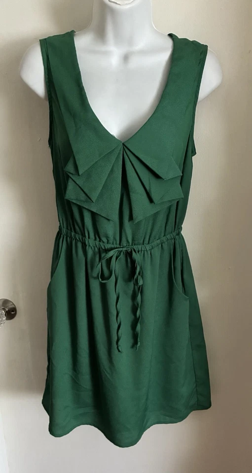 Vestido BeBop VTG 50s 60s Repro Mini Verde Peter Pan Gola Coquetel Pinup Retrô M - Imagem 2 de 4