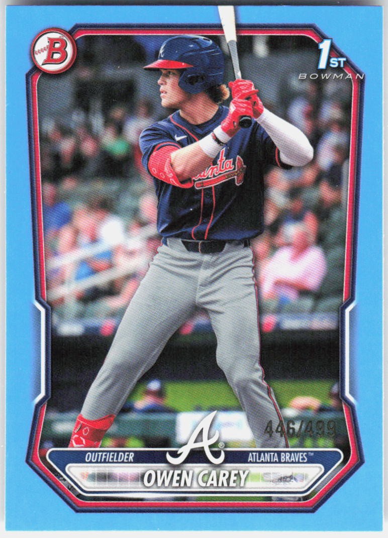 2026 Bowman #BP-69 Owen Carey Prospects Sky Blue #/499