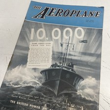 VINTAGE 1940s Aeroplane Plane War Magazine Advertisement Art WW2 Motor Junk Cafe