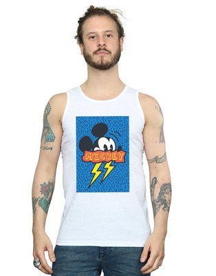 Disney Herren Mickey Mouse 90s Flash Muskelshirt
