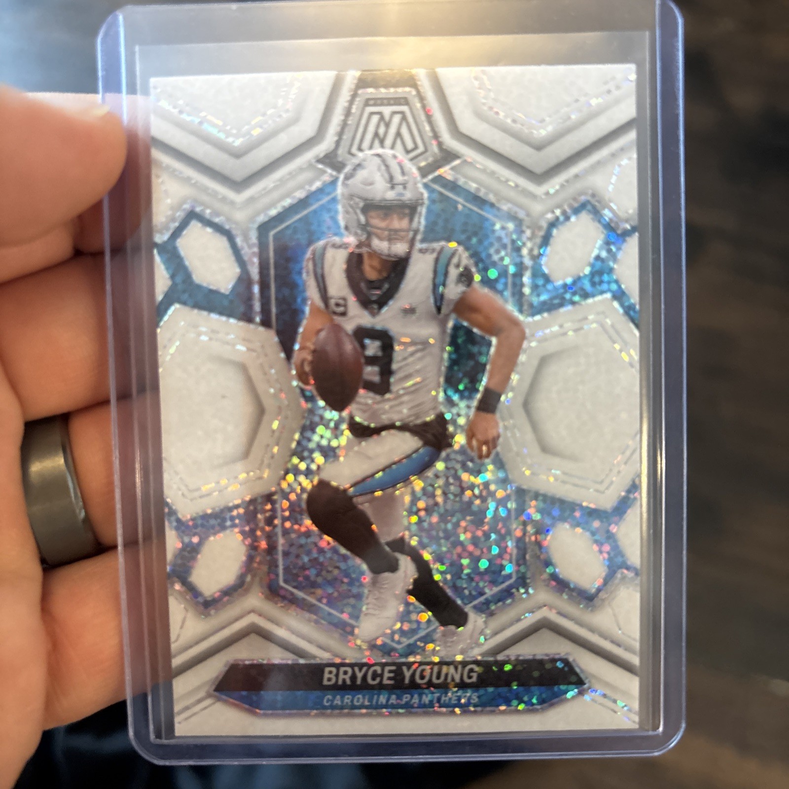 2024 Panini Mosaic Bryce Young #29 White Sparkle Carolina Panthers