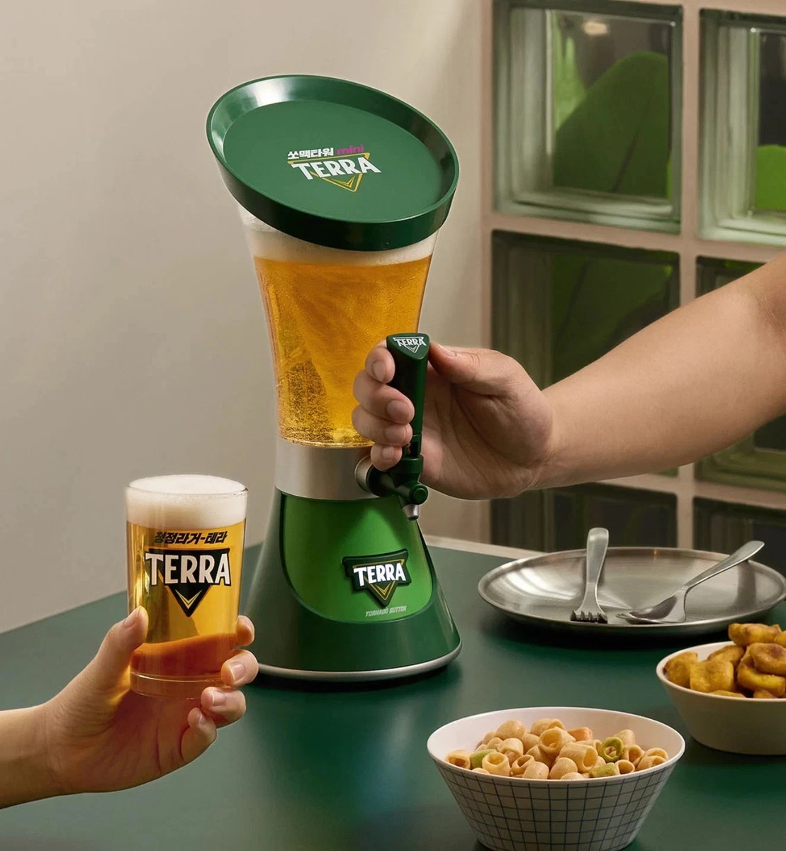 TERRA Mini Soju Beer Mixing Tower LED USB Rechargeable Drink