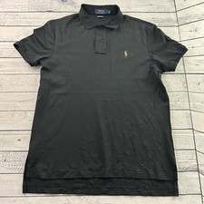 Polo Ralph Lauren Pima Soft Touch Short Sleeve Polo Shirt Men's Large Black