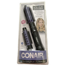 CONAIR 1-1/2" Hot Air CURLING IRON Bristle Brush Dual Voltage for Travel NEW