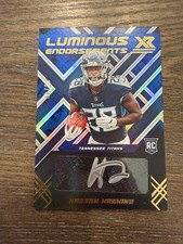 2022 Panini XR #LUM-HH Hassan Haskins Luminous Endorsements Blue #/49