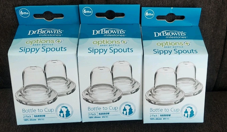 Paquete de 2 boquillas estrechas para sorber 3X Dr. Brown’s Miplestones Opción + Boquillas para sorber Foto 2 de 2