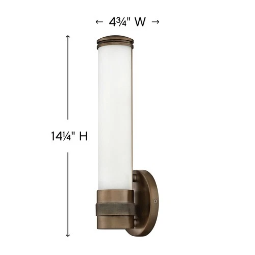 Hinkley Lighting 5070 Bronze Remi 5"W Bathroom Sconce With Integrated Led - Picture 3 of 5
