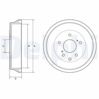 2X Bremstrommel Delphi BF636 FüR Nissan Juke F15 Van DIG Dci LPG Cvtc