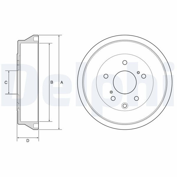 2X Bremstrommel Delphi BF636 FüR Nissan Juke F15 Van DIG Dci LPG Cvtc-image