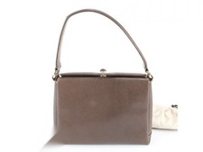 Vintage GUCCI Shoulder Bag Brown Leather 001 085　Dust Bag