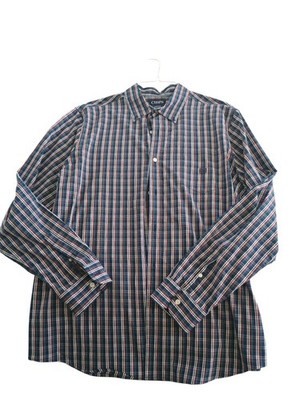 Chaps Men's Long Sleeve Button-Up XXL Stretch Easy Care Striped Multicolor Shirt
