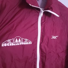 Vintage Asics Tiger Maroon White Nylon Tracksuit Rare Rochdale Runners UK Medium
