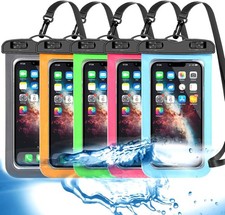 5 Pack Universal Waterproof Phone Pouch, Large Dry Bag Multicolor 1