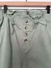 Urban Outfitters Paperbag Waist Women XS 100% Cotton Olive Green Pants — photo 2