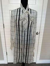 VALENTINO Black White Button Dress Size 4