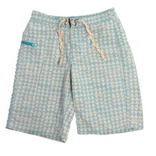Patagonia Board Shorts Geometric Print Swim Trunks Blue Kids Youth 12