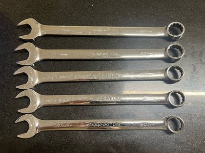 Snap On 5 Stck. 12-Punkt metrisch Flankenantrieb Plus Kombination Schraubenschlüssel Set (20-24 mm)
