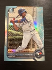 2022 Bowman Draft #BDC-89 Luis Meza Chrome Sky Blue Refractor