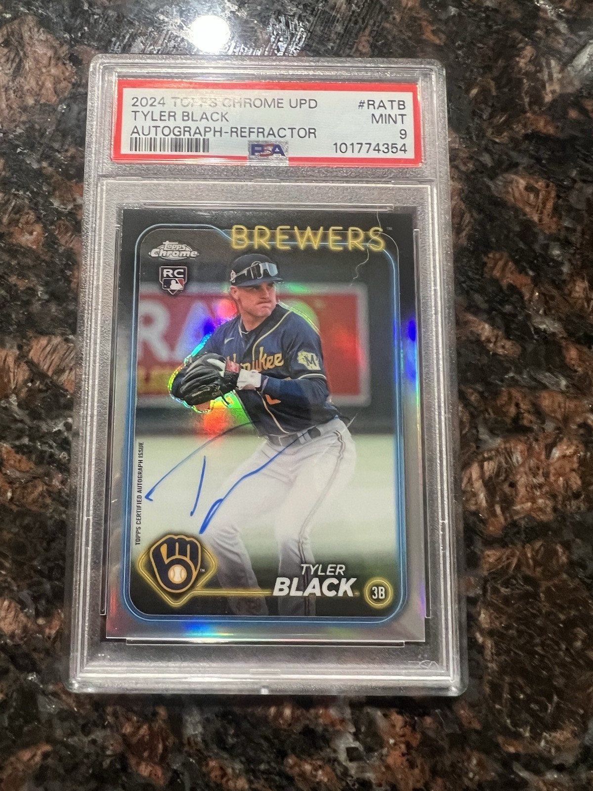 2024 Topps Chrome Update Series - Autographs Tyler Black #RA-TB Refractor /499 (AU, RC)