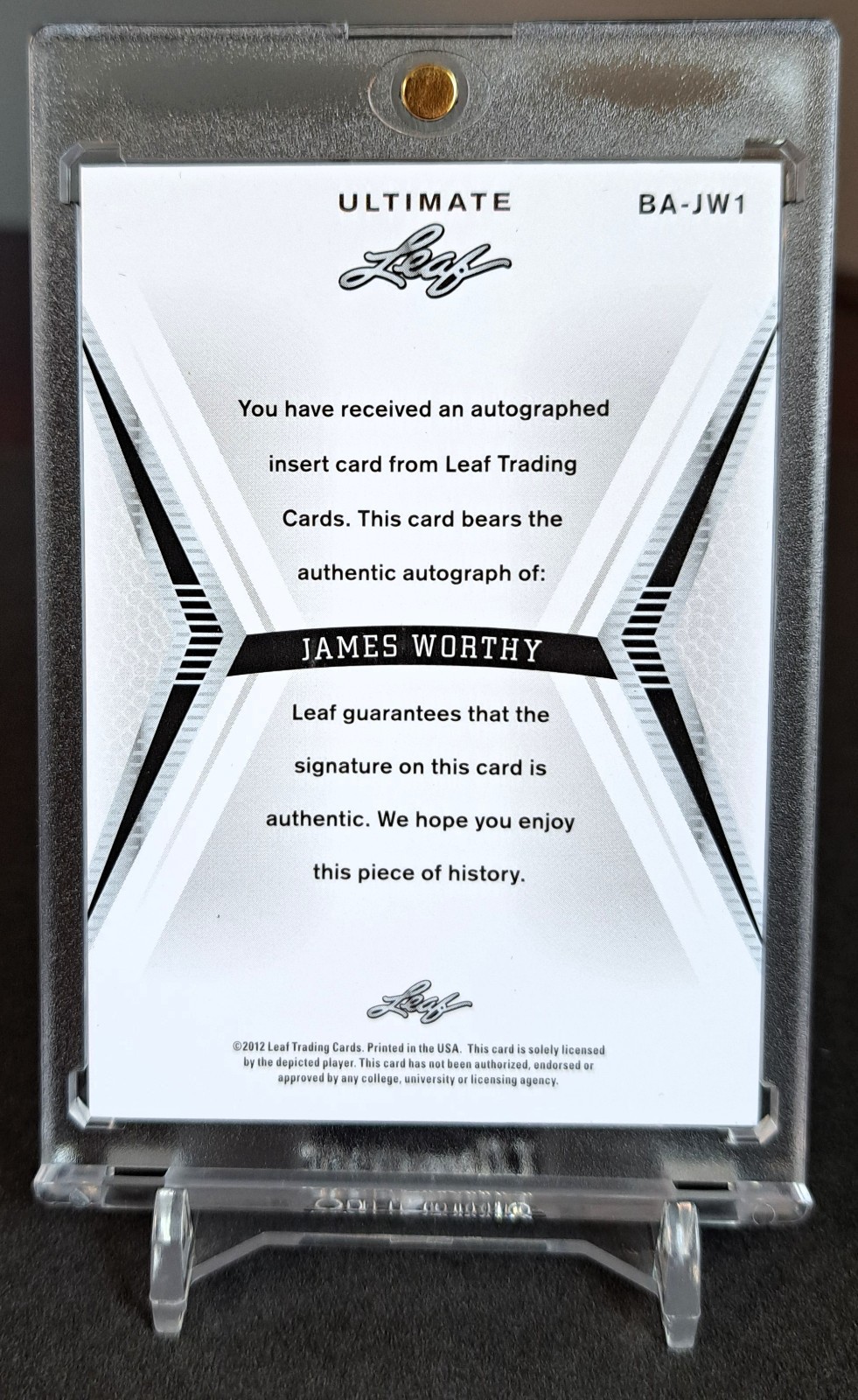 2012 Ultimate Inscriptions "Big Game" JAMES WORTHY Nickname Auto #/25 SSP Lakers view 2