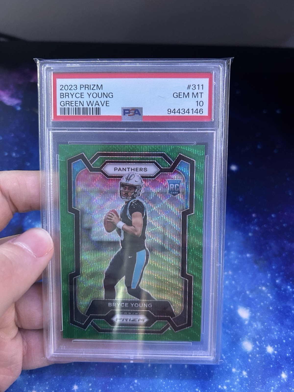 2023 Panini Prizm - Rookies Bryce Young #311 Green Wave Prizm PSA 10 (RC)