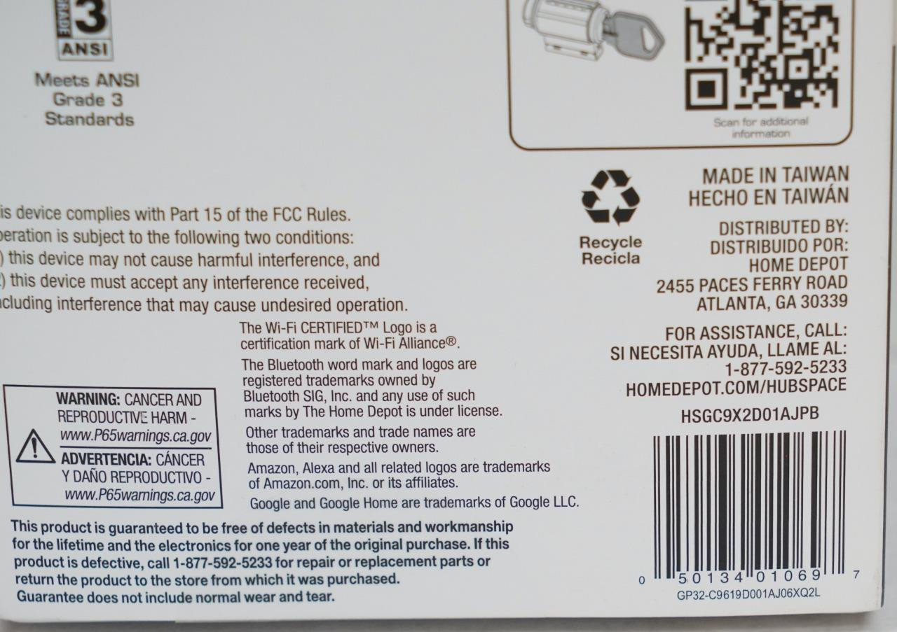 NEW - Defiant 1010 525 009 Smart WiFi Deadbolt - Satin Nickel