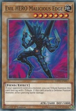 1x (NM) Evil HERO Malicious Edge - LED5-EN017 - Common - 1st Edition  YuGiOh