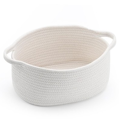Cute Woven Storage Basket with Handle, Baskets for Gifts Empty, Gift Boo Bask...
