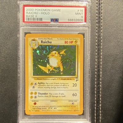 Pokemon Raichu Base Set 016/130 ⭐️ PSA 9 ⭐️ w/ Swirl - Image 1 of 4