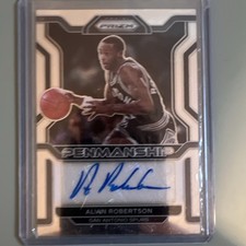 Panini 2021-22 Prizm Penmanship Alvin Robertson Spurs Auto #PA-AR Insert