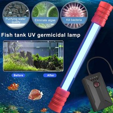 Aquarium Submersible UV Light Sterilizer Pond Fish Tank Germicidal Clean Lamp US