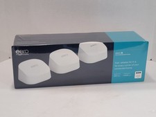 Amazon eero 6 Mesh Wi-Fi 6 3-Pack Router  2 Extenders 75 Devices 4500sqf