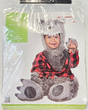 Baby Wolf Halloween Costume Infant Size 6-12M Cosplay Unisex Hood Jumpsuit Boot
