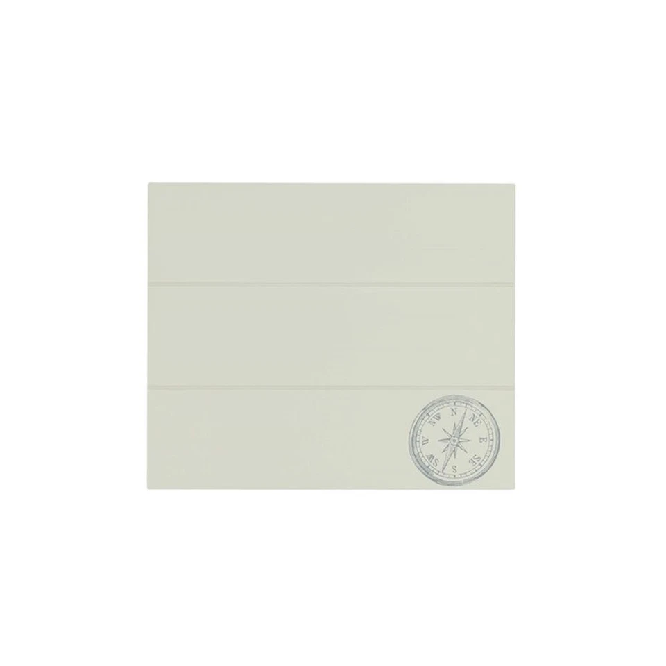 Linon Lorie 5 Piece Tray Table Set Planked Top with Compass Design in Gray Wood - Image 4 of 4