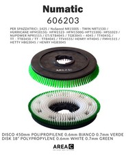 NUMATIC 606203 SCHEIBENB&Uuml;RSTE 450MM PPL 0,6 WEISS 0,7 GR&Uuml;N - NUMATIC DISK 18"