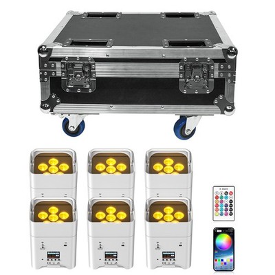 LED 6X18W RGBWA+UV Battery Powered WIRELESS DMX Par Can DJ Uplighting Up Light