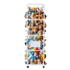 71" Extra Large Stuffed Animal Storage with Whiteboard, 450L PVC Zoo Cage Toy...