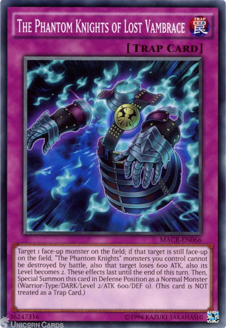 MACR-EN066 The Phantom Knights of Lost Vambrace Common UNL Edition Mint Yu-Gi-Oh