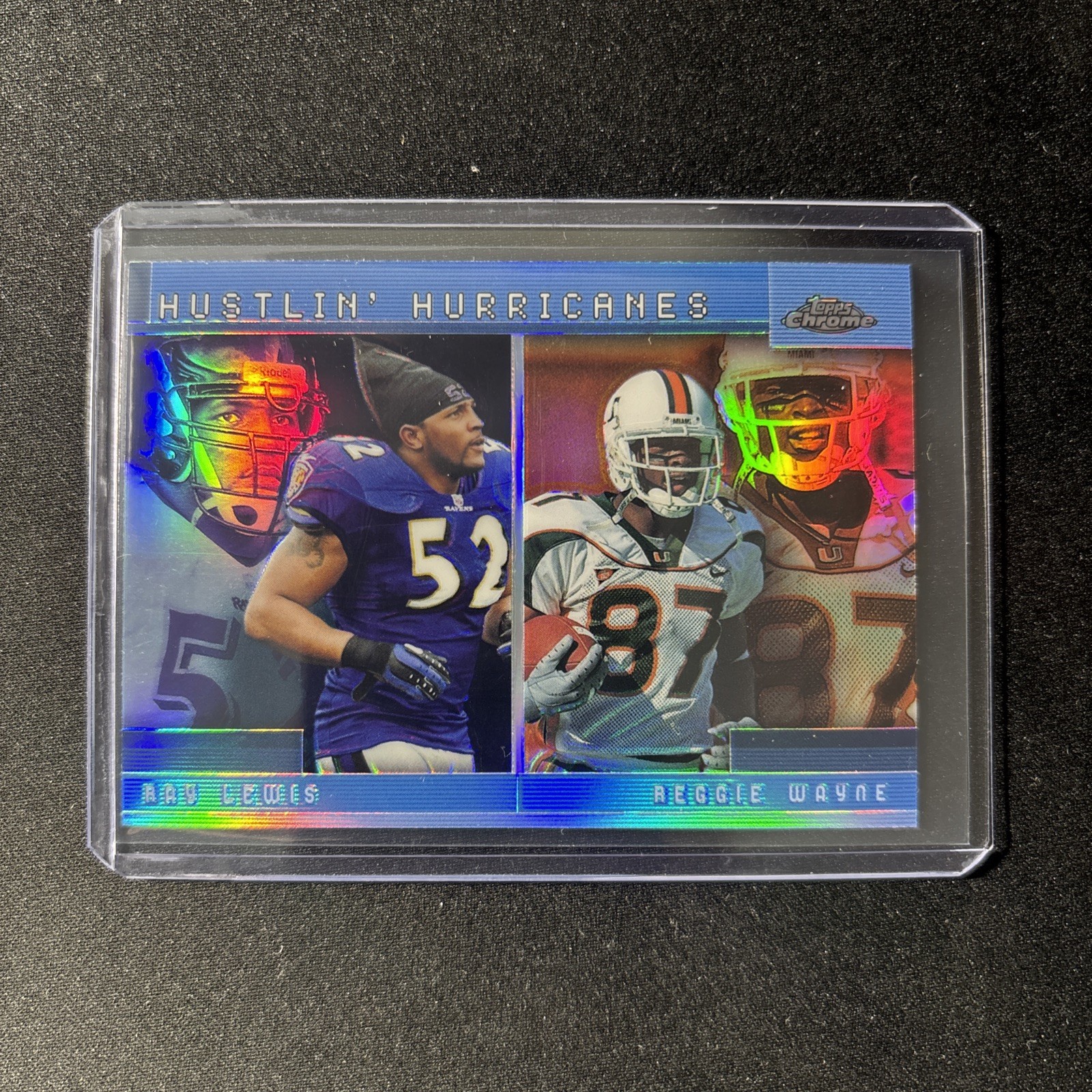 2001 Topps Chrome - Combos Refractor Ray Lewis, Reggie Wayne #TC19 (RC)
