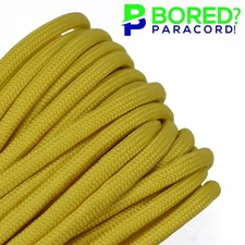 Mustard Yellow - 50 FT - 550 Paracord Rope 7 strand Parachute Cord