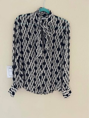 FREE SHIPPING - Zara - dots - excellent condition - size L - crepe