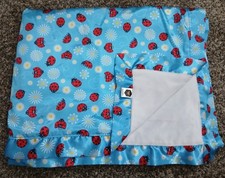 bumblito bee luxe little ladybugs ladybug theme satin security blanket