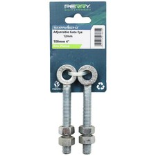 150mm 6" Perrys Adjustable Gate Eyes - To suit 19mm Pin -  Pack of 2