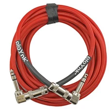 Ploynk audio custom Right Angle to 90 degree 1/4 TRS balanced studio patch cable