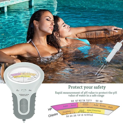 Pool Wasser Analysegerät, PC102B LCD Multifunktionsgerät CL2 Chlor und PH Tester - Bild 6 von 12