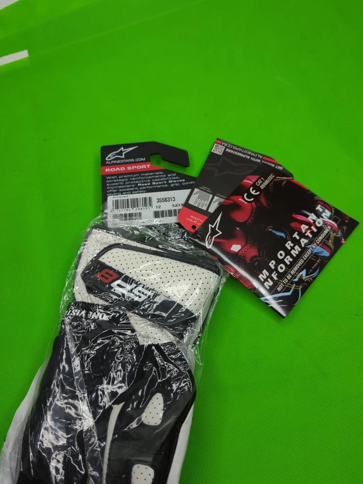 Guante Alpinestars Stella SP-8 Negro Blanco Rojo Talla M #3302-0371 Foto 3 de 4