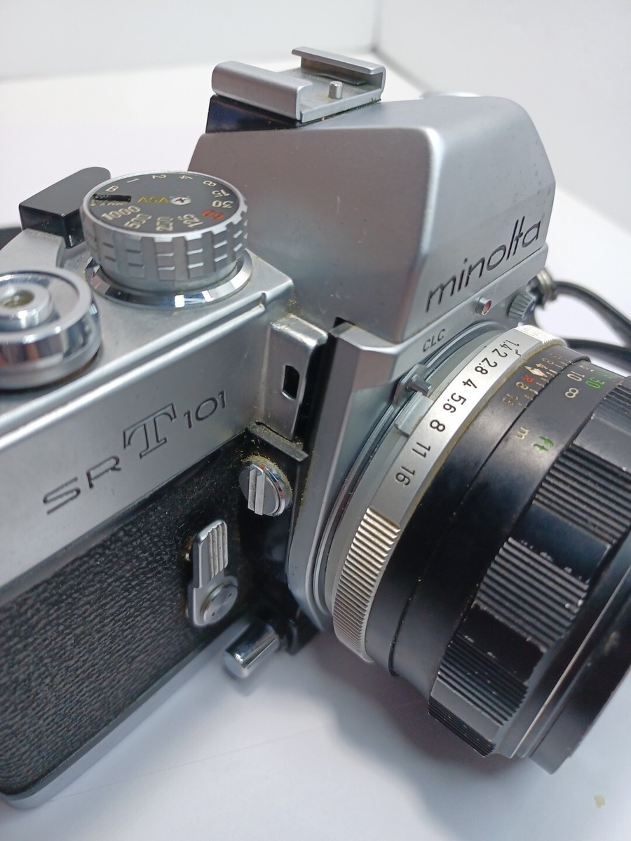 Minolta SRT 101 35mm Film Camera W/ MC Rokkor PF 58mm Lens - | eBay