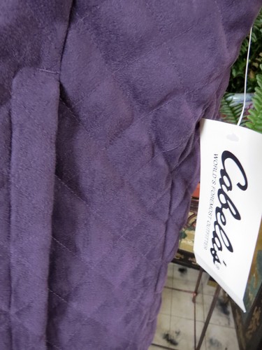 NWT Cabela's Women's Diamond Quilted Ultra Suede Purple Lightweight Vest Size M - Picture 7 of 8