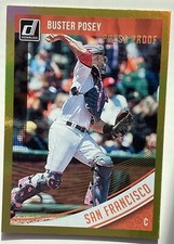 2018 Panini Donruss Variations Press Proof Gold /99 Buster Posey (Throwing)-Card
