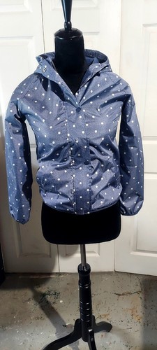Big Girls size 8 Osh Kosh B'gosh Blue Cozy-Lined Fleece Jacket with Hood - Picture 3 of 6